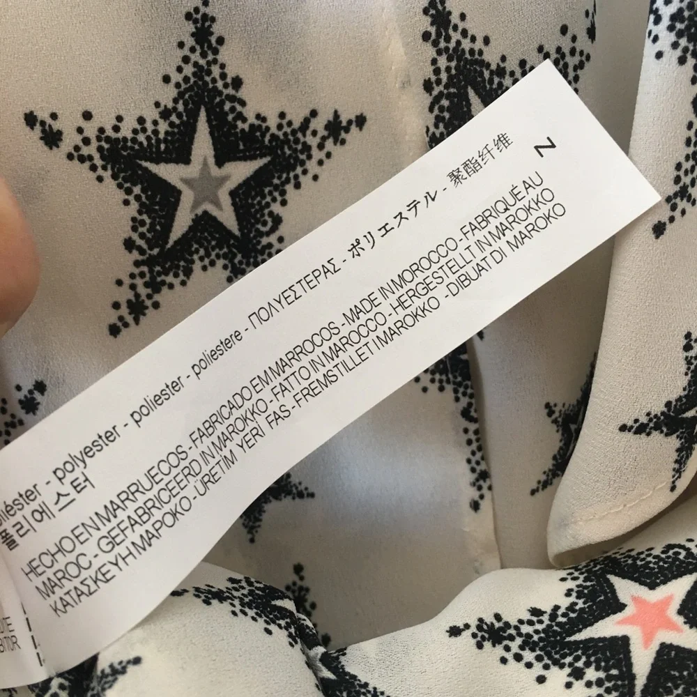 NWT - Zara Ruffled blouse with stars - Picture 8 of 10